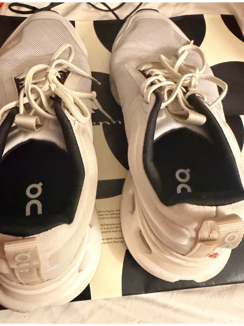 On Running Kids White and Black Athletic Sneakers